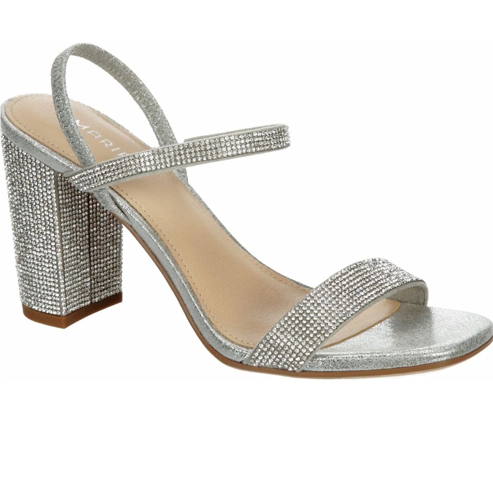 Women’s size 8 Silver Bling Block Heels